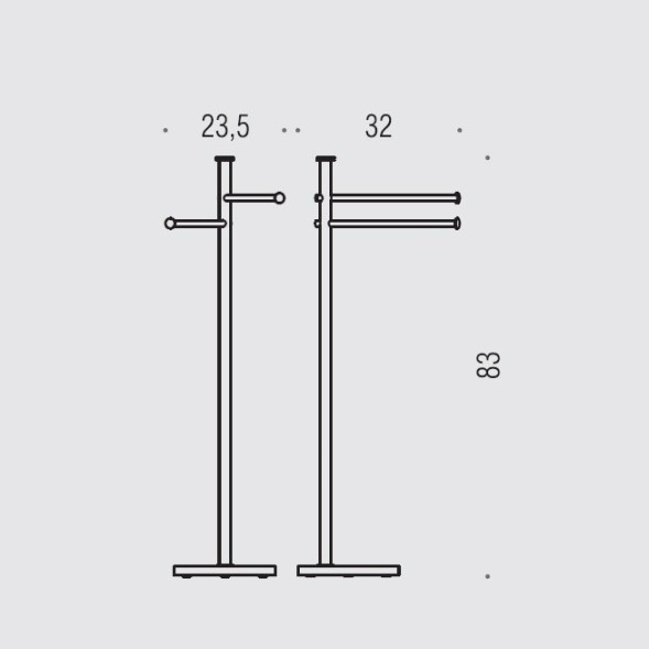 Стойка COLOMBO DESIGN PLUS W4936 с полотенцедержателем двойным цвет хром