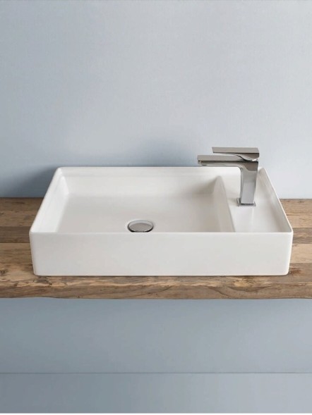 Раковина Artceram Scalino накладная  с одним отверстием цвет белый  SCL004 01 00