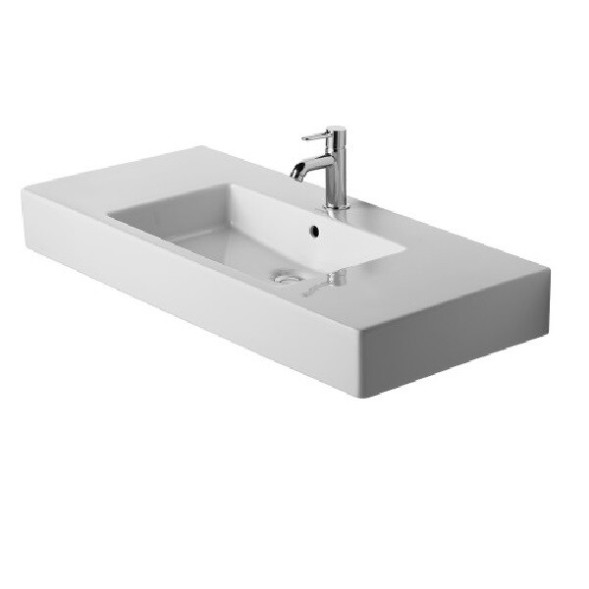 Duravit Раковина, Vero, шгв 1050*490*170, отверстия для смесителя-1, цвет раковины-белый глянцевый (Glossy White, Bianco lucido) 0329100000
