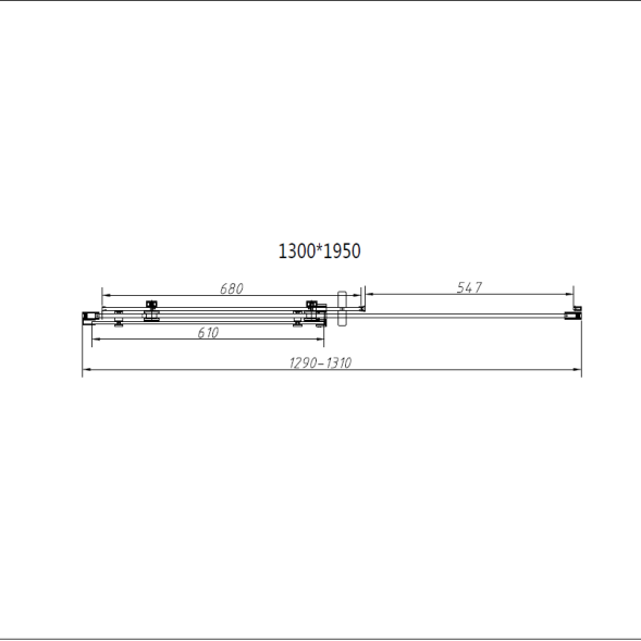 Vincea Душевая дверь Комо-Н (Como-N) VDS-4CN130CGB, 1300, черный, стекло тонированное
