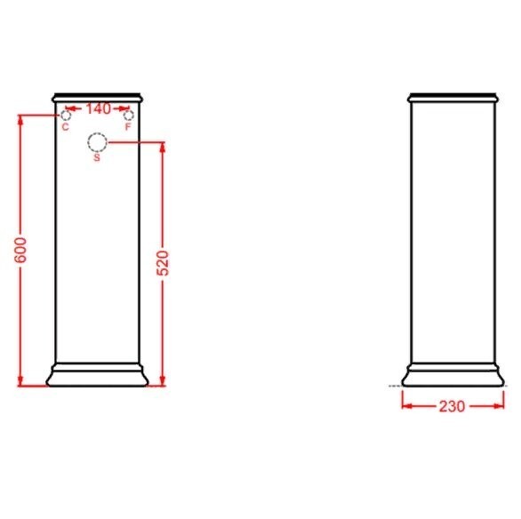Пьедестал Artceram Civitas для раковины цвет черный CIC001 03 00