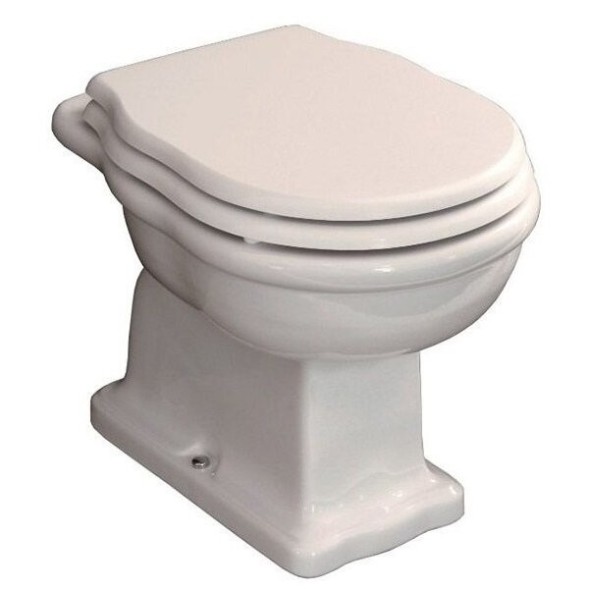 Унитаз Artceram Hermitage со средним бачком слив в пол цвет белый/бронза HEV002 01 00+HEC005 01 00+HEA013 72