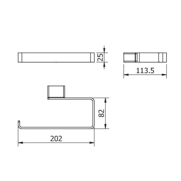 Полотенцедержатель LANGBERGER VICO 11338A подвесной цвет хром