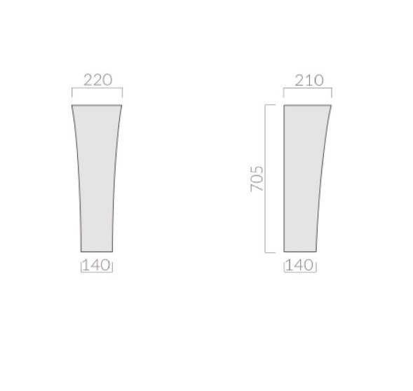 Пьедестал GALASSIA ERGO 7122 напольный с крепежом цвет белый глянцевый