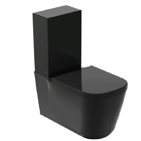 Унитаз моноблок с бачком GALASSIA Meg11 5413 NE+9925 NE напольный цвет черный глянцевый