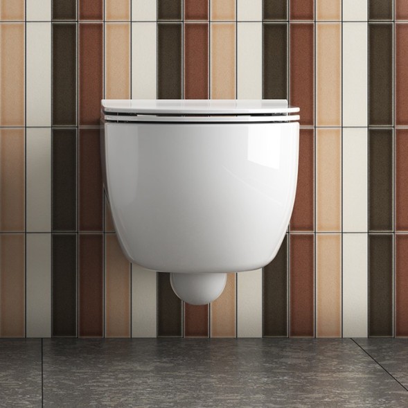 Унитаз GLOBO MODE подвесной безободковый цвет белый MES02BI