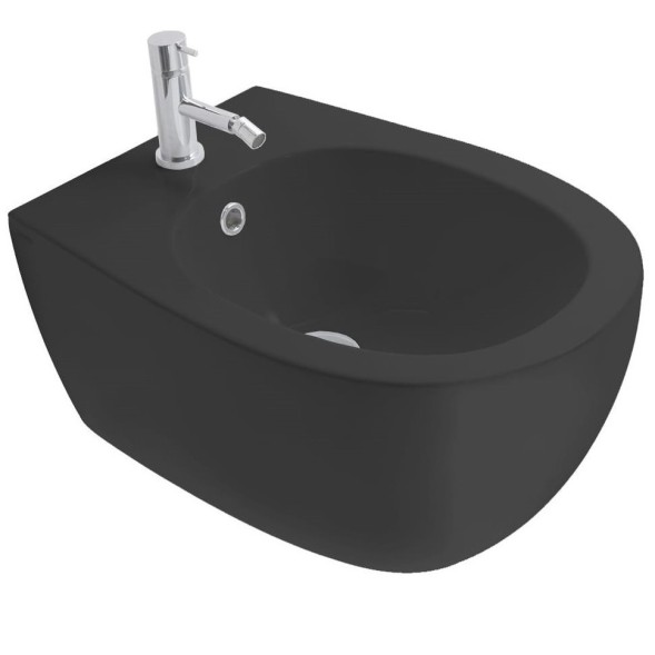 Биде GLOBO 4ALL подвесное с одним отверстием цвет черный матовый MDS09AR