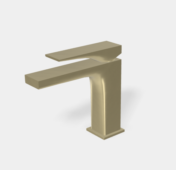 Смеситель для раковины, Fima Carlo Frattini, Zeta, цвет-брашированный шампань F3961NHS