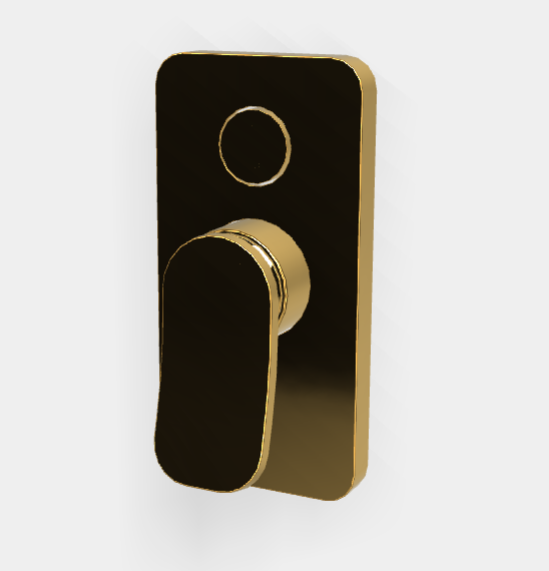 Смеситель для душа, Fima Carlo Frattini, Flo', цвет-золото F3809E2OR