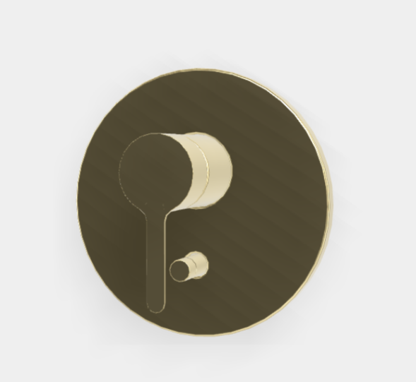 Смеситель для душа, Fima Carlo Frattini, Snap, на 2 потребителя, цвет-шампань F3119X2HL