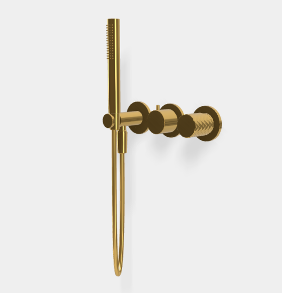 Смеситель для душа, Fima Carlo Frattini, Spillo Tech, X COLLECTION, на 2 потребителя, цвет-золото F3049TWX8XOR