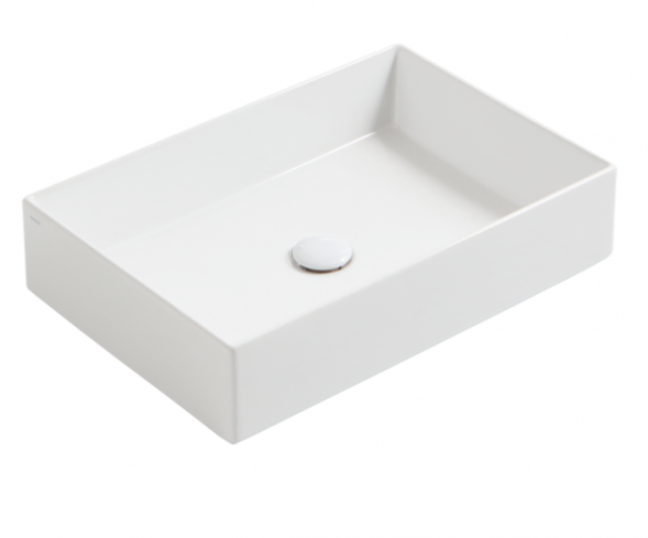 Раковина SIMAS AGILE накладная без отверстий эмалированная с 4 сторон цвет белый матовый AG60.BM