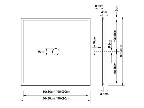 Поддон HATRIA AUTONOMY Y0CB01 напольный цвет белый