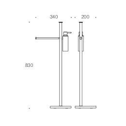 Стойка COLOMBO DESIGN PLUS W4937 одинарный цвет хром
