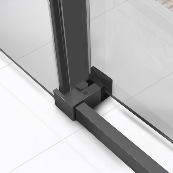 Vincea Душевая дверь Слим Софт (Slim Soft) VDS-1SS130CLGM, 1300, вороненая сталь, стекло прозрачное