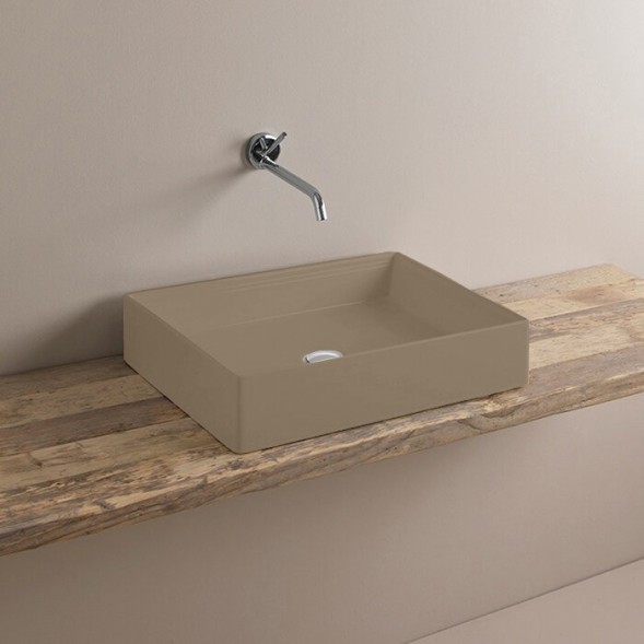 Раковина Artceram Scalino накладная без отверстий  цвет cohiba SCL002 23 00