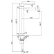 Paini 78PJ205OLL Смеситель для раковины Кокс высокий, брашированное золото