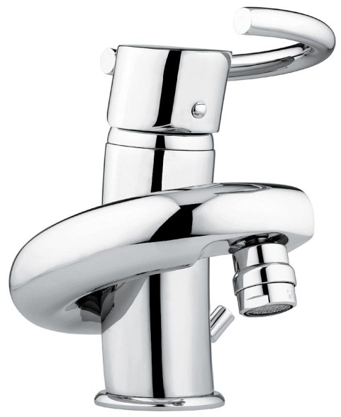 Смеситель Twist с донным клапаном для биде, цвет матовый хром-хром 6604SC