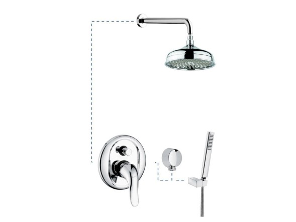 Emmevi Duka, душевой комплект 440CR, цвет хром 440CR