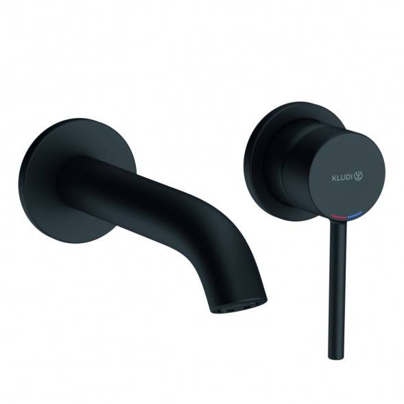 Смеситель KLUDI BOZZ BLACK 382443976 для раковины настенный встраиваемый внешняя часть