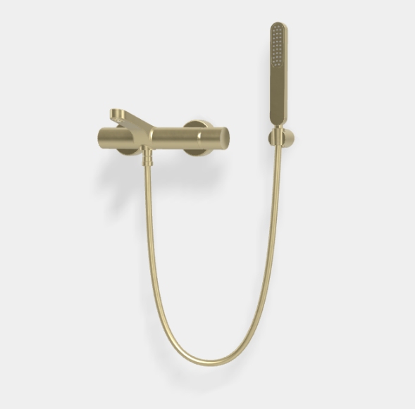 Смеситель для ванны и душа, Fima Carlo Frattini, Nomos Go, цвет-шампань брашированная F4164HS