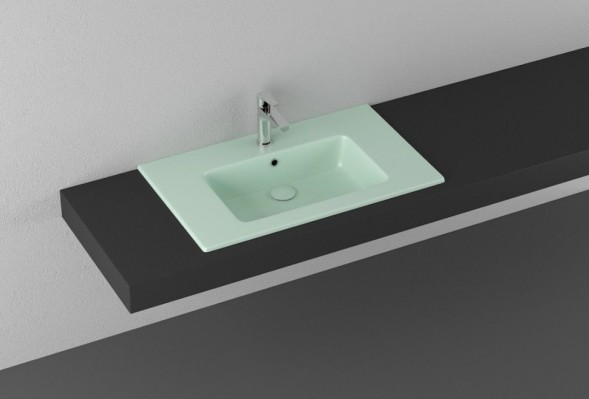 Раковина ISVEA SistemaT накладная ШГВ 810*465*140 отверстия для смесителя 1 цвет мятно-зеленый матовый 10SL51081-2T