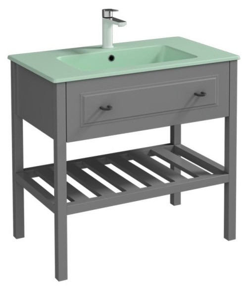 Раковина ISVEA SistemaT накладная ШГВ 810*465*140 отверстия для смесителя 1 цвет мятно-зеленый матовый 10SL51081-2T