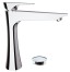 Daniel Diva, высокий однорычажный смеситель для раковины (излив 18 см), с донным клапаном click-clack, цвет хром