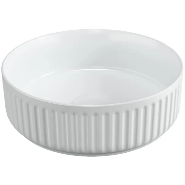 Раковина накладная ISVEA Infinity Ion круглая 36см, без отв. под смеситель цвет белый матовый 10NF66036-2L