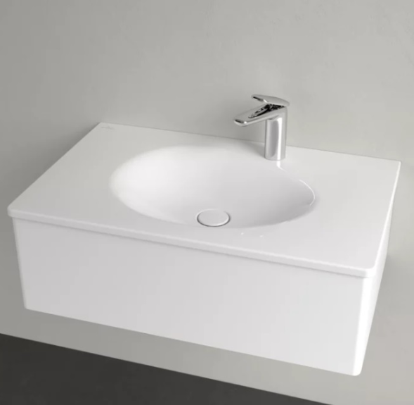 Villeroy&amp;Boch Раковина, Antao, шгв 650*400*145, отверстия для смесителя-отсутствуют, CeramicPlus, цвет-камень белый 4A7465RW