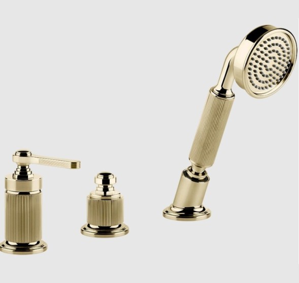 Gessi Смеситель для ванны и душа, VENTI20, на 2 потребителя, цвет латунь  65043#710