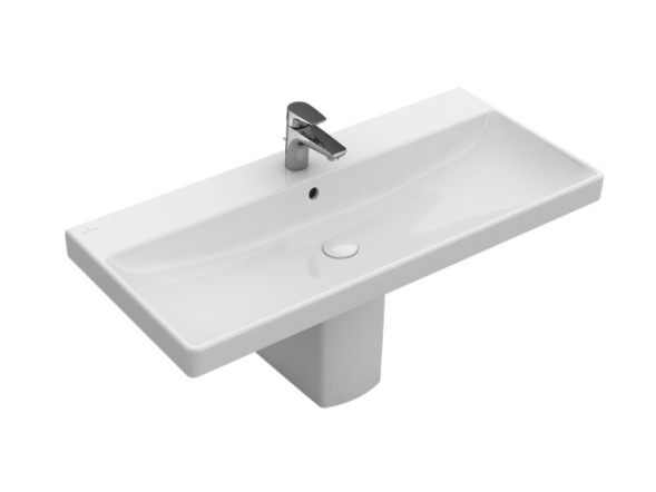 Villeroy&amp;Boch Раковина, Avento, шг 650*470, отверстия для смесителя-1 сквозное, 2 промаркированных, цвет-альпийский белый 41586501