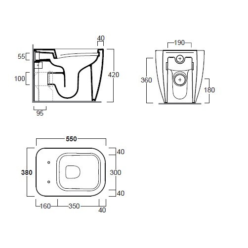 Унитаз SIMAS HENGES напольный приставной безободковый цвет белый HE01/F91