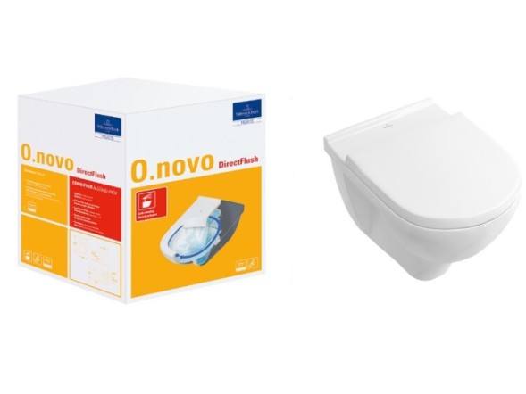 Villeroy&amp;Boch Унитаз, O'Novo, подвесной, шгв 360*560*350, CeramicPlus, цвет-альпийский белый 5660HRR1