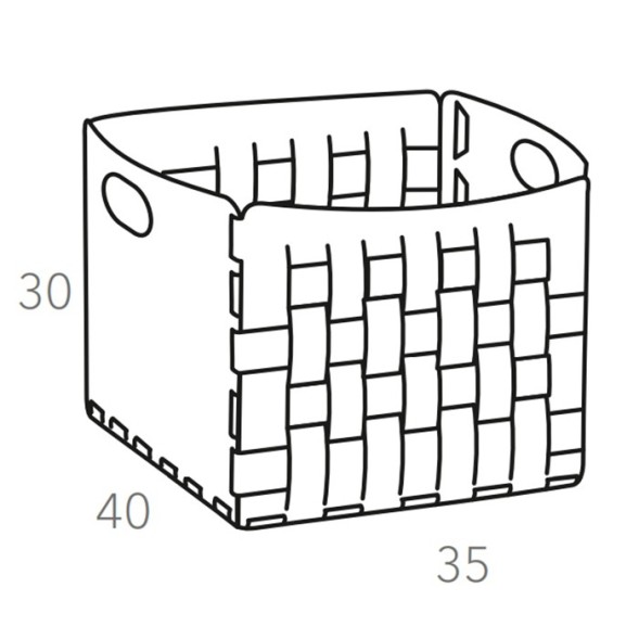 Корзинка COLOMBO DESIGN ADJ 1048.03/01 настольная напольная цвет серый/черный