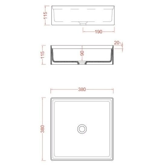 Раковина Artceram Scalino накладная без отверстий  цвет белый  SCL001 01 00