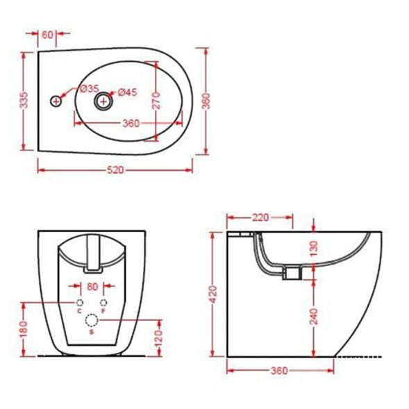 Биде Artceram File 2.0 напольное  с одним отверстием цвет матовый белый FLB002 05 00