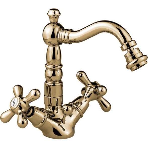 Emmevi Deco Old, двухвентильный смеситель для биде с донным клапаном, цвет бронза 12614/BR