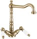 Emmevi Deco Ceramic, двухрычажный смеситель для раковины (излив 19 см), с донным клапаном, цвет бронза 121613/BR