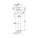 Paini 50PZ744T615BI Кронштейн для верхнего душа потолочный, круглый, 150 мм, брашированный чёрный