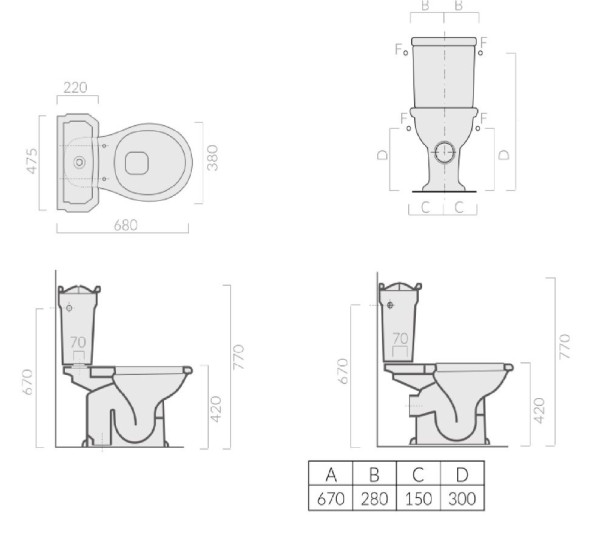 Бачок GALASSIA ETHOS 8406 цвет белый глянцевый