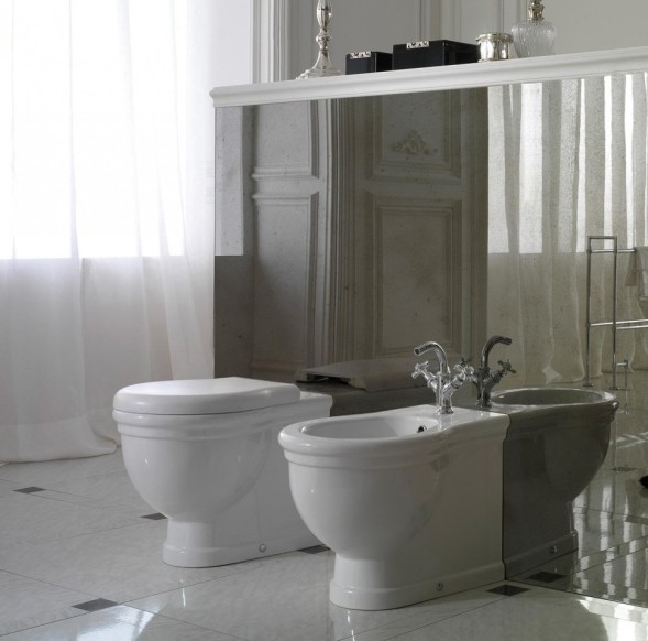 Унитаз GLOBO PAESTUM напольный приставной цвет белый PA025BI