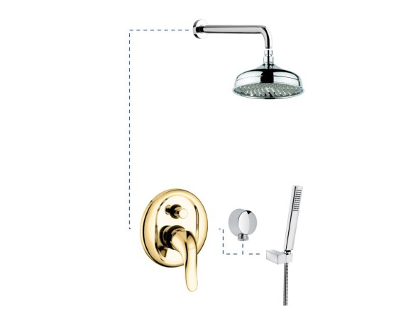 Emmevi Duka, душевой комплект 440OR, цвет золото 440OR