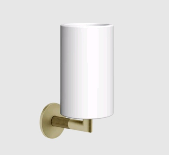 Gessi Стакан, Ingranaggio, шгв 75*107*171, цвет белый#Матовая латунь  63807#727