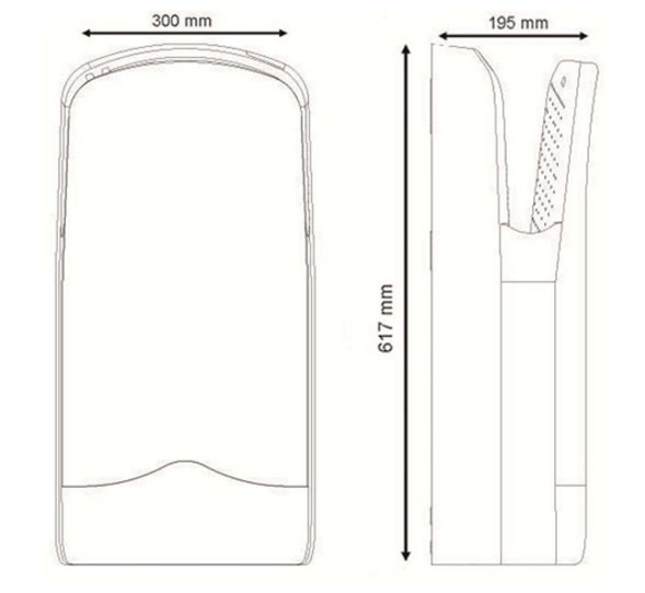 NOFER Сушилка погружная 1760 W ABS V-JET  01303.DB синий