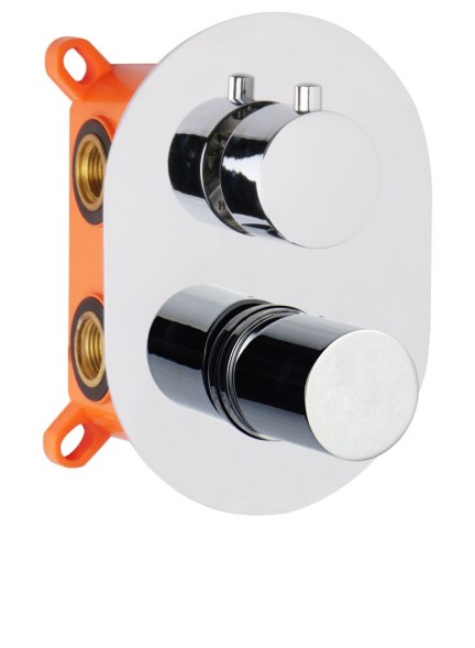 AQG Tube, встраиваемый в стену однорычажный смеситель для душа на 3 выхода, с дивертером, цвет хром