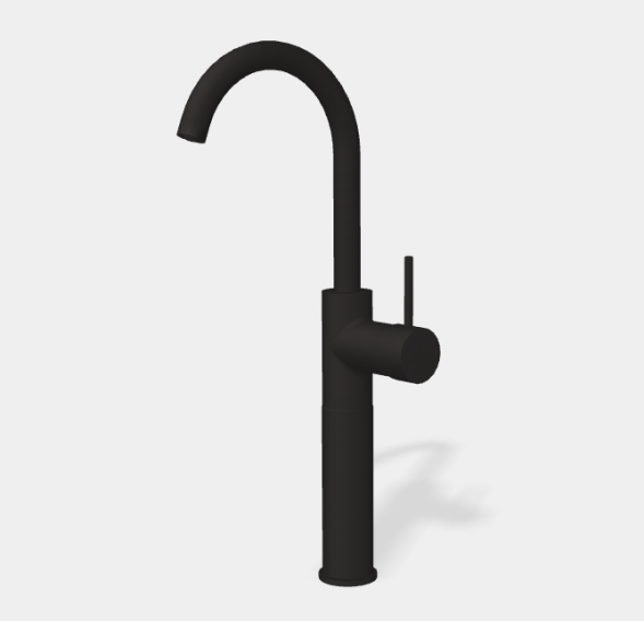 Смеситель для раковины, Fima Carlo Frattini, Spillo Up, цвет-чёрный матовый F3041/HNS