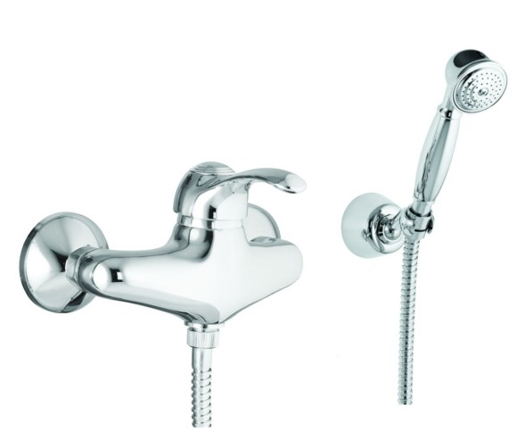 Fiore Jafar, однорычажный смеситель для душа, с набором для душа, цвет бронза