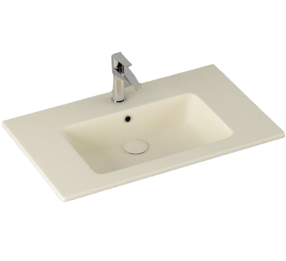 Раковина ISVEA SistemaT накладная ШГВ 810*465*140 отверстия для смесителя 1 цвет слоновая кость матовый 10SL51081-2K