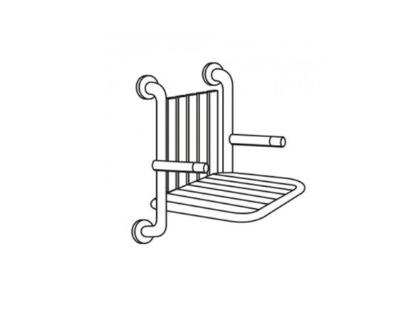 Сиденье с крышкойHATRIA AUTONOMY Y0DW01 подвесное откидное со спинкой и подлокотниками цвет белый